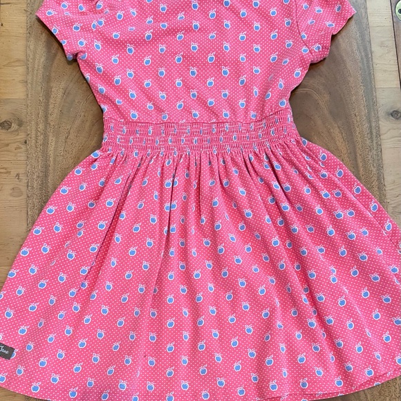 Matilda Jane Vault Honeycrisp Lap Dress Sz 4 Red Blue Apples - Picture 6 of 6